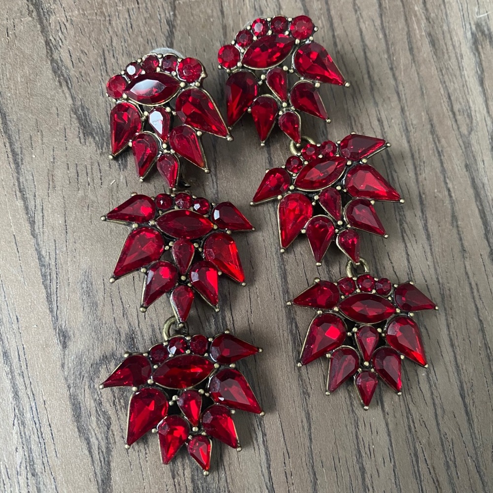 Red baublebar earrings